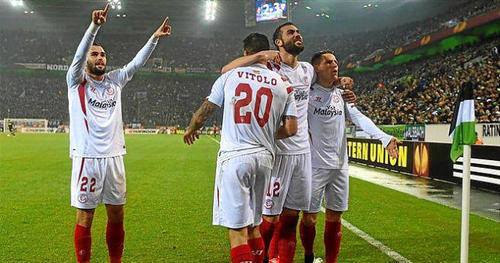El Sevilla pasa a lo grande y arrasa en Alemania