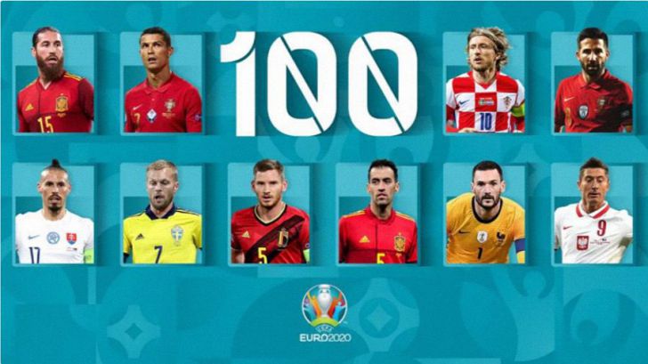 Ramos y Busquets, jugadores centenarios a 100 días de la UEFA EURO 2020