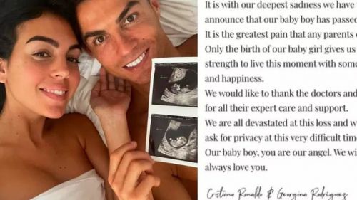 La tierna despedida de Cristiano y Georgina a su bebé: 'Eres nuestro ángel'