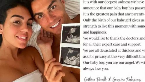 La tierna despedida de Cristiano y Georgina a su bebé: 