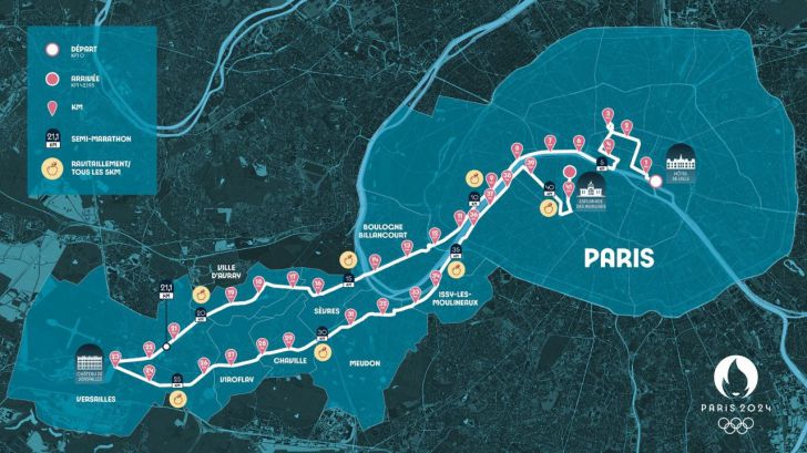 La espectacular ruta de maratón olímpica de 2024