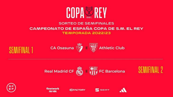 Copa del Rey: Osasuna - Athletic y Real Madrid - FC Barcelona