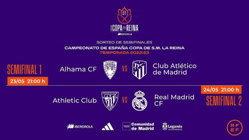 Semifinales de la Copa de la Reina: Alhama-Atlético de Madrid y Athletic-Real Madrid