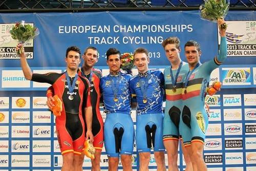 España logra siete medañas en la Copa de Europa de Ciclismo en Pista