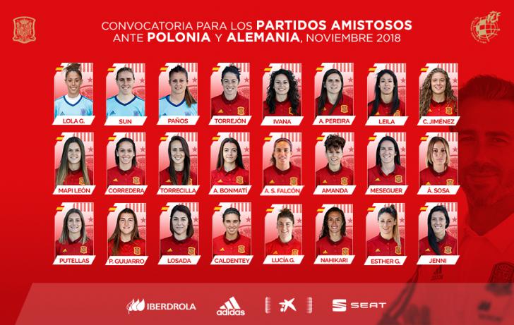 Estas son las convocadas para los duelos ante Polonia y Alemania