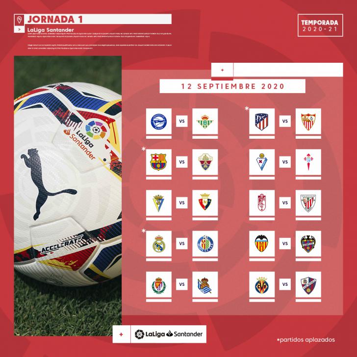 Calendario oficial de LaLiga Santander 2020/21