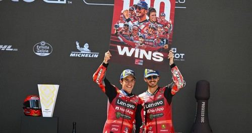 Ducati Lenovo Team alcanza las 100 victorias en MotoGP