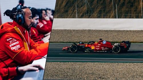Hamilton sufre un accidente durante pruebas de Ferrari en Barcelona