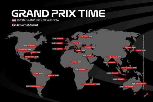 Horarios del Gran Premio de MotoGP en Austria 2025