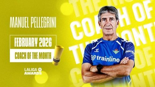 Pellegrini es reconocido como el Mejor Entrenador de LALIGA EA SPORTS en febrero