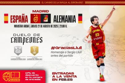 Sergio Llull será homenajeado en el partido España vs Alemania del 21 de agosto
