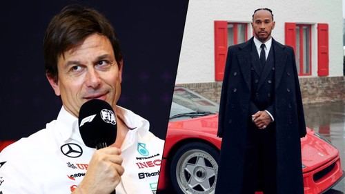 Wolff envía mensaje a Hamilton tras verlo en Ferrari por primera vez