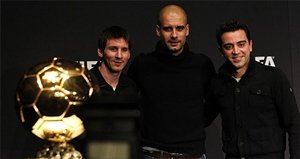 Leo Messi , tres veces dorado